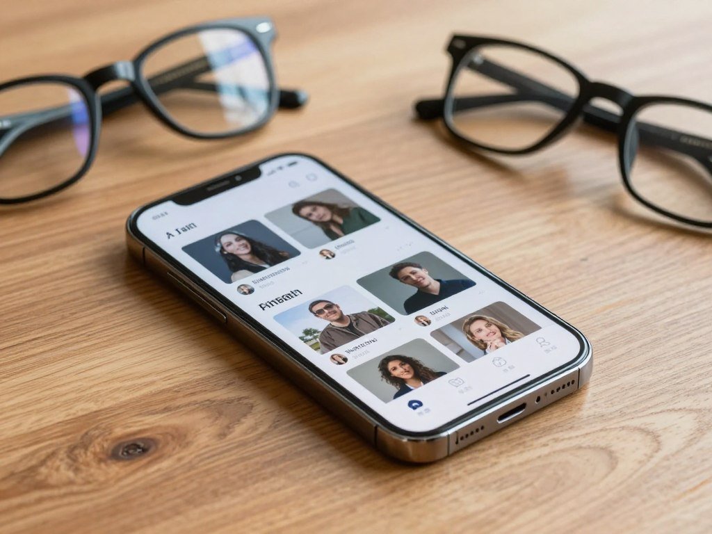 A smartphone displaying a clean social media profile screen A smartphone displaying a clean social media profile screen